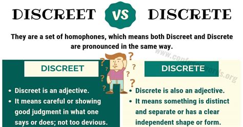 discreet story va|discreet vs. discrete : Commonly confused words